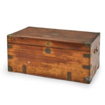 CHINESE EXPORT BRASS BOUND CAMPHORWOOD CHEST