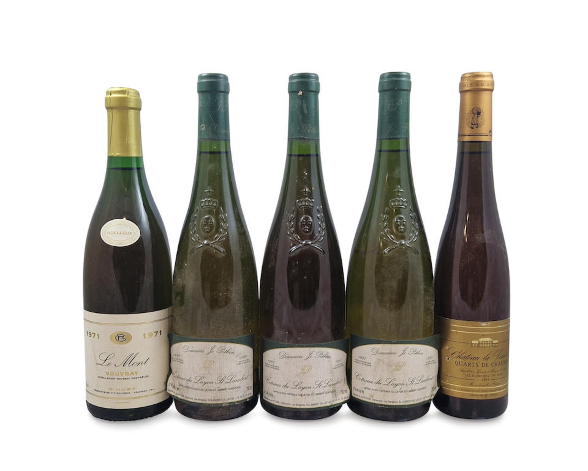 Bonnezeaux 1943, André Poirier (1) Vouvray Première Tête, Clos le Mont 1945, Acke... - Bild 2 aus 2