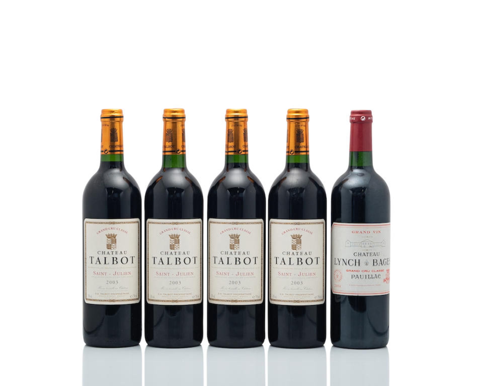 Château Talbot 2003, St Julien 4me Cru Classé (10) Château Lynch-Bages 2004, Paui...