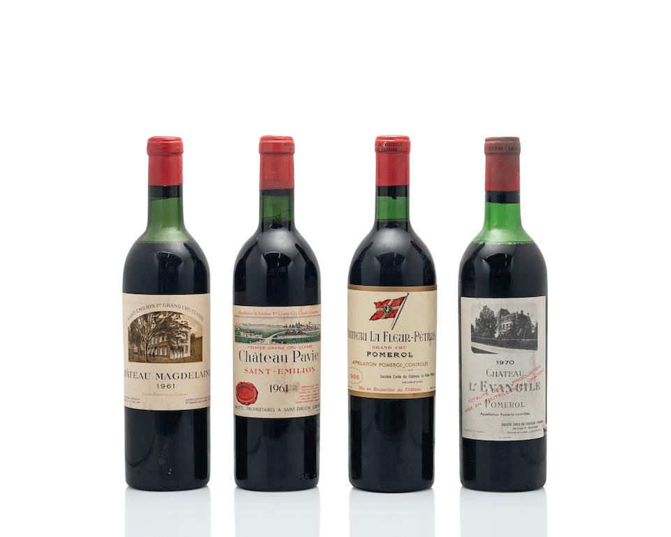 Château Pavie 1961, St Emilion 1er Grand Cru Classé (1) Château Magdelaine 1961, ...