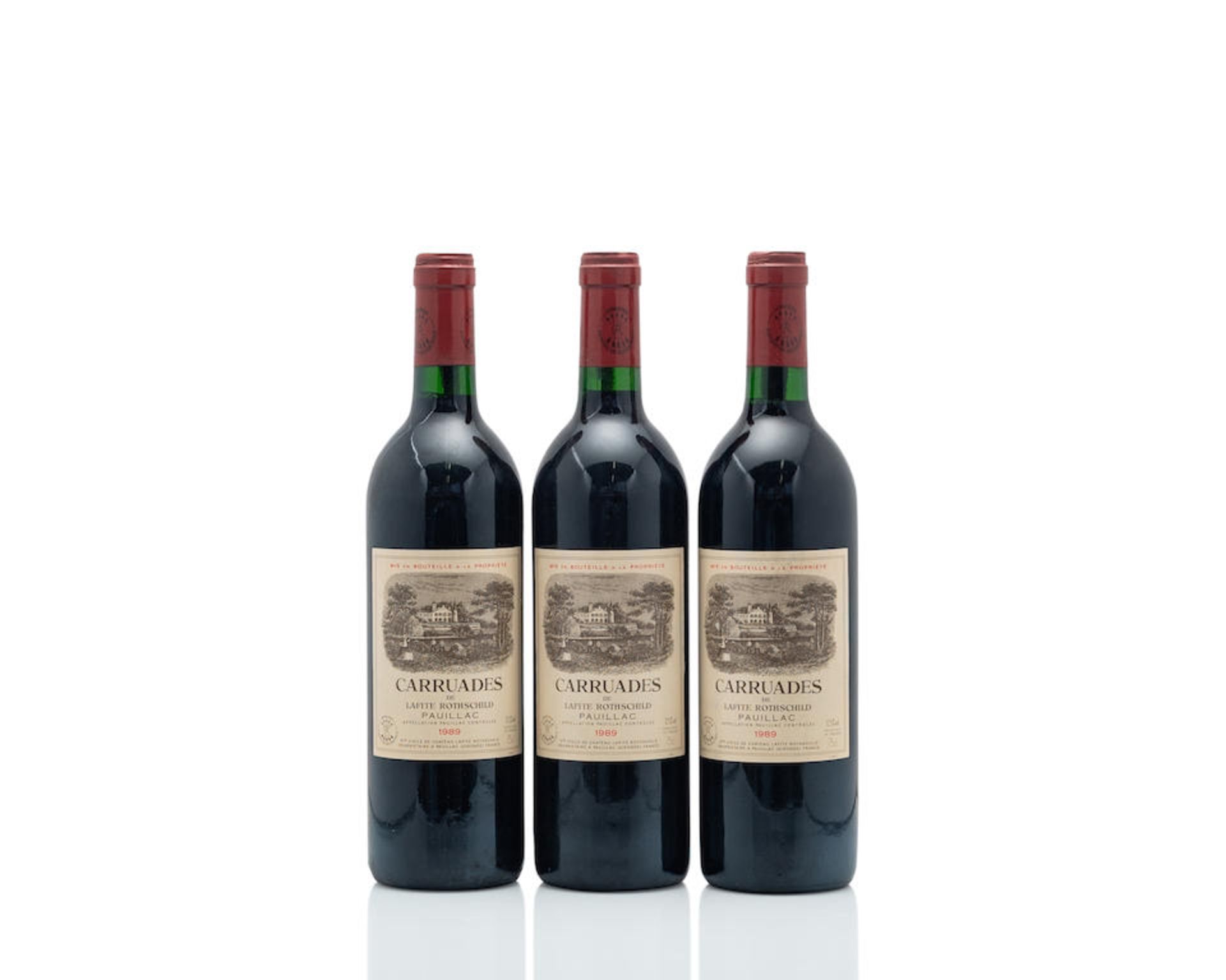 Carruades de Lafite 1989, Pauillac, the 2nd wine of Château Lafite Rothschild (9) - Image 2 of 2