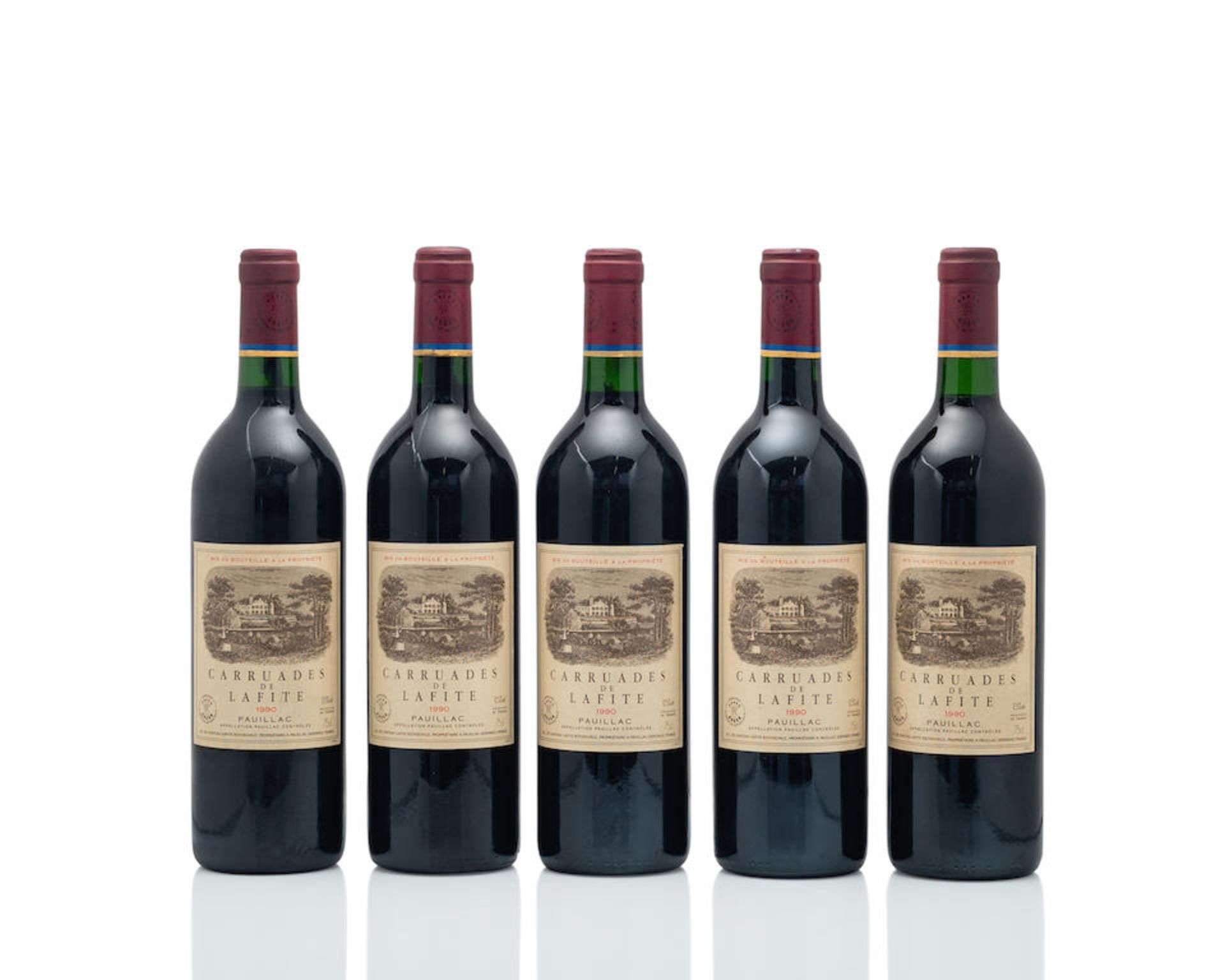 Carruades de Lafite 1990, Pauillac, the 2nd wine of Château Lafite Rothschild (11) - Image 2 of 3