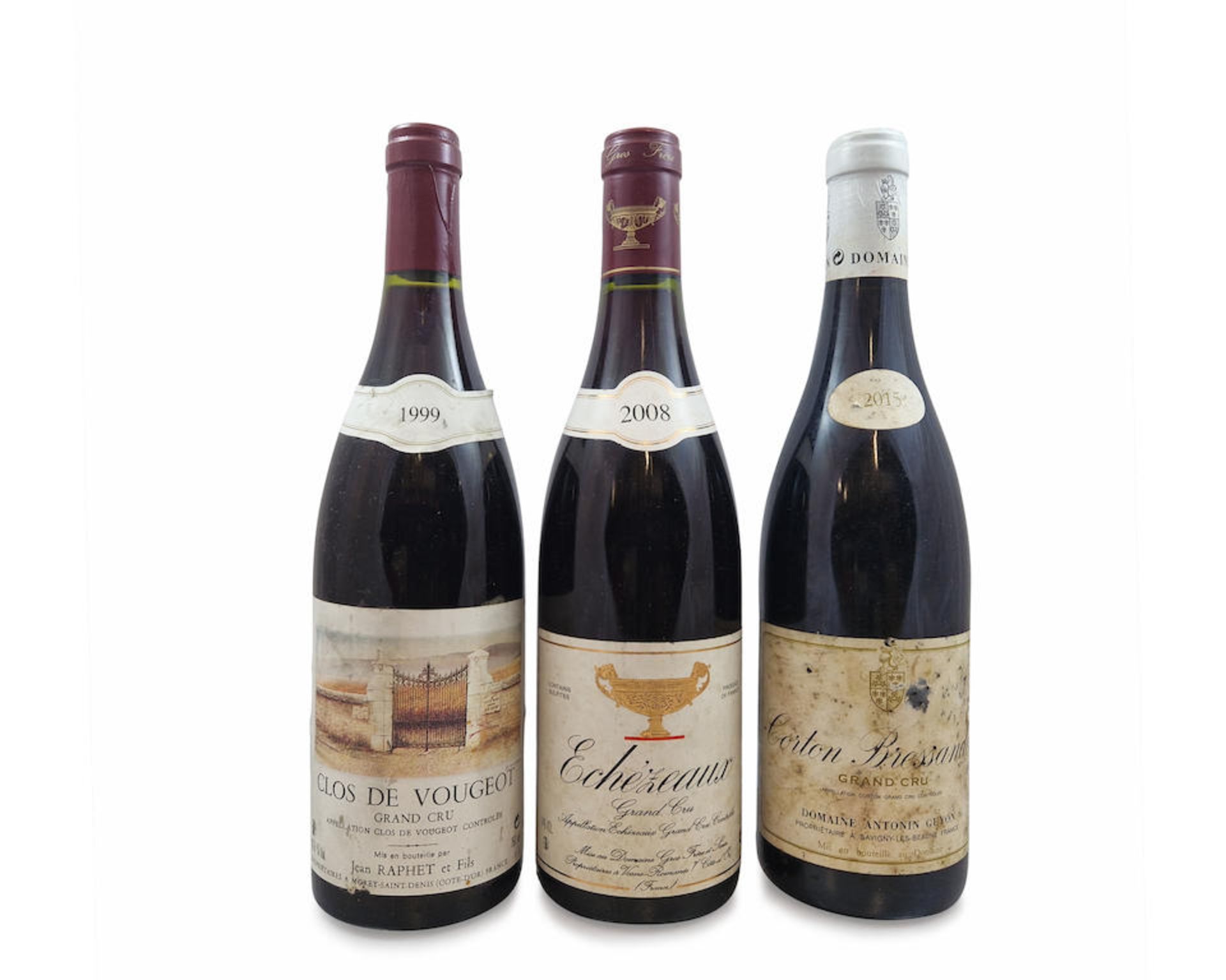 Clos de Vougeot 1999, Domaine Jean Raphet (1) Echézeaux 2008, Domaine Gros Frère & Soe...