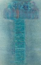 Saleh Al-Jumaie (Iraq, born 1939) Calligraphy in Blue