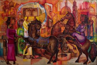 Islam El Nagdi (Egypt, born 1969) Horses Dance