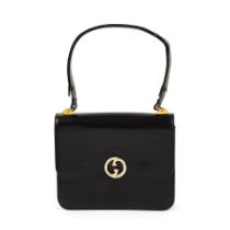 GUCCI, circa 1960. Sac à main 'Top Handle' noir.