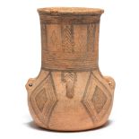 A Cypriot-style pottery beaker with geometric decoration