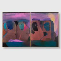 Rhys Lee (born 1975) Untitled (Four Masked Figures), 2007 (Diptych)