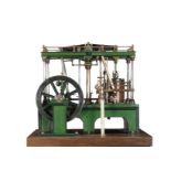 A Well-Engineered Model of a Rotative Beam Steam Engine, English, mid-19th century,