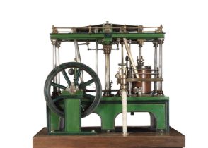 A Well-Engineered Model of a Rotative Beam Steam Engine, English, mid-19th century,