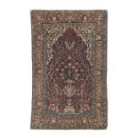 An unusual Isfahan prayer rug North West-Persia, c.1910, 221cm x 146cm