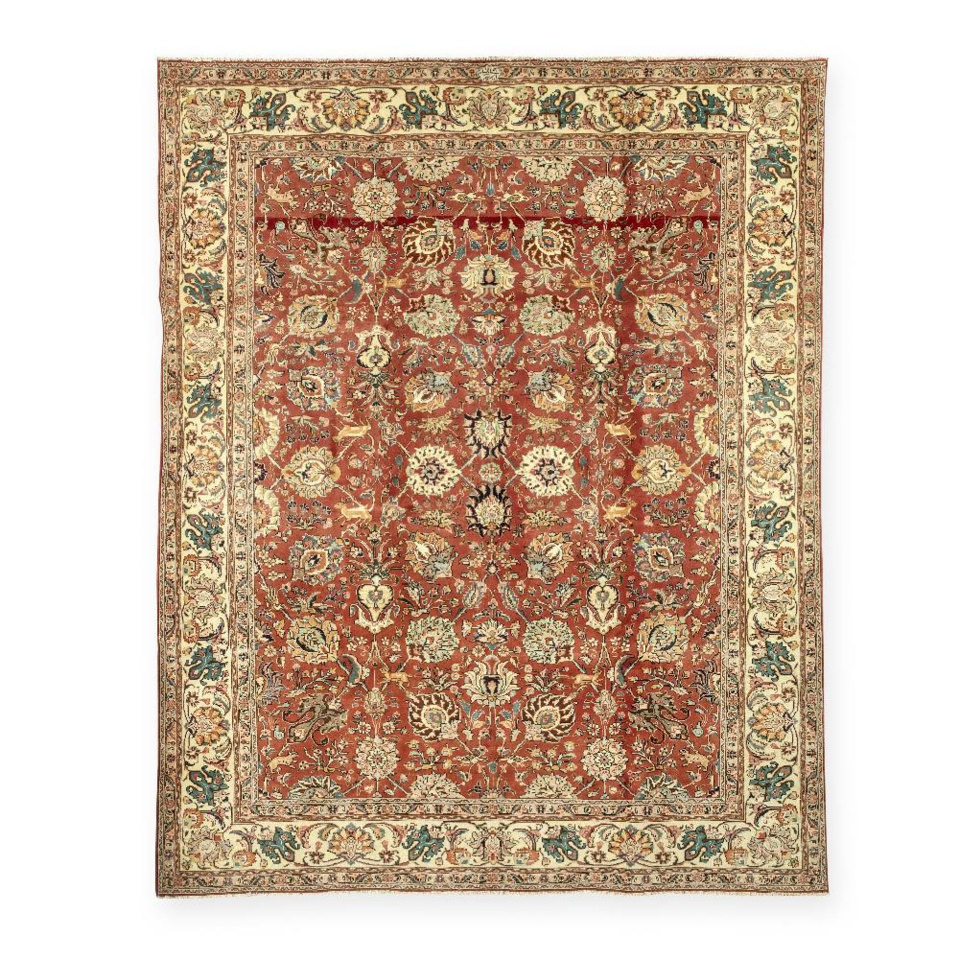 A Tabriz carpet signed Javan Amirkhiz, North-West Persia, 372cm x 298cm approximately