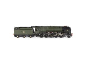 An 0-gauge model of the British Railways locomotive 'Evening Star'