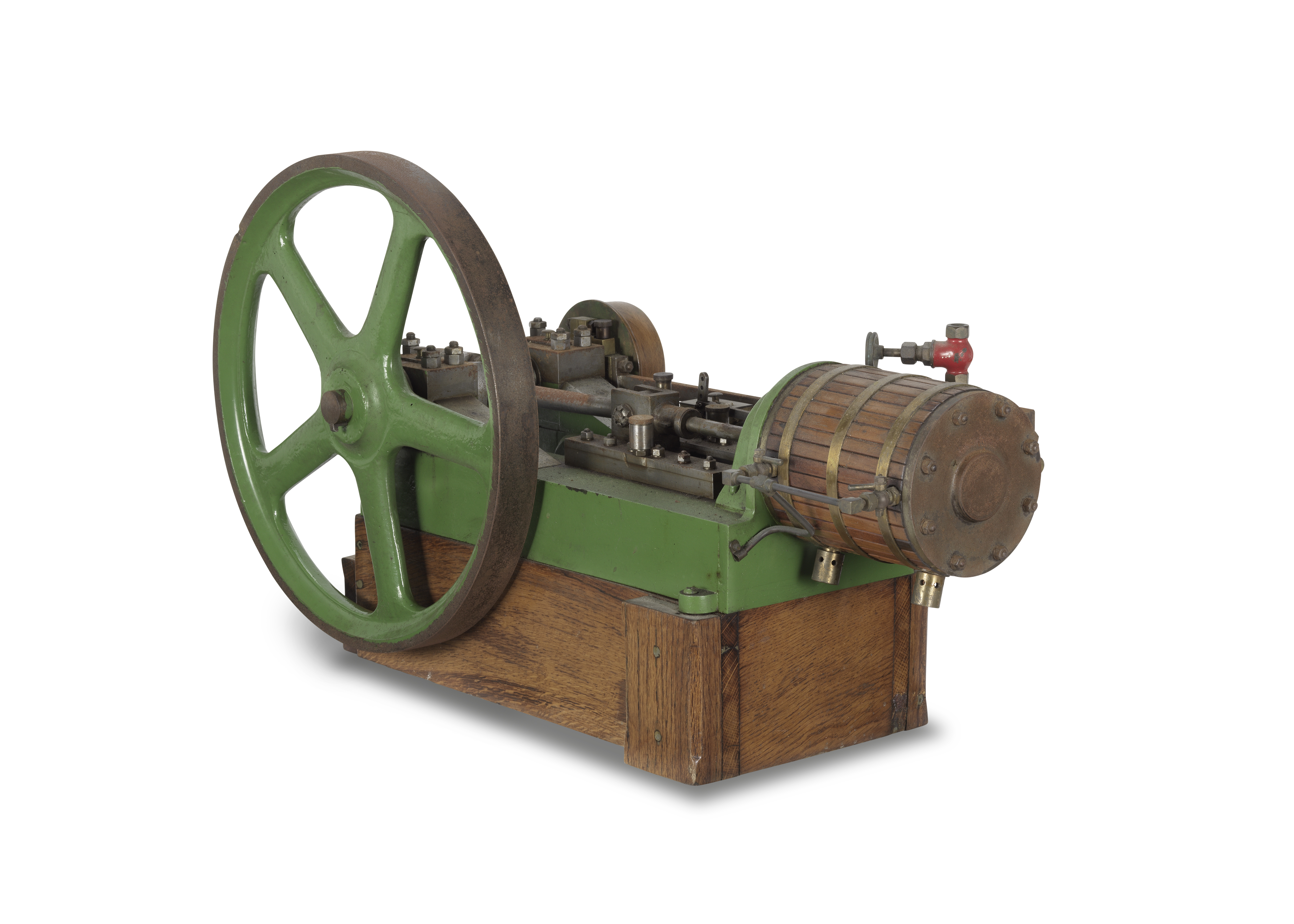 A Live Steam Model Of A Single Cylinder Horizontal Engine, English, early 20th century,