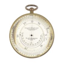 Two Brass Watch-Form Pocket Barometers, England & New Zealand, early 20th century,