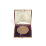 A cased bronze presentation Guildhall medallion cast by JS & AB Wyon, Engravers, London commemor...
