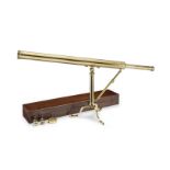 A Robert Mills 2-Inch Brass Refracting Table Telescope, English, circa 1830,