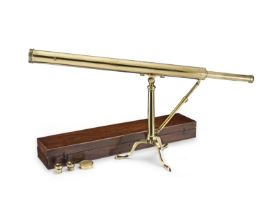 A Robert Mills 2-Inch Brass Refracting Table Telescope, English, circa 1830,