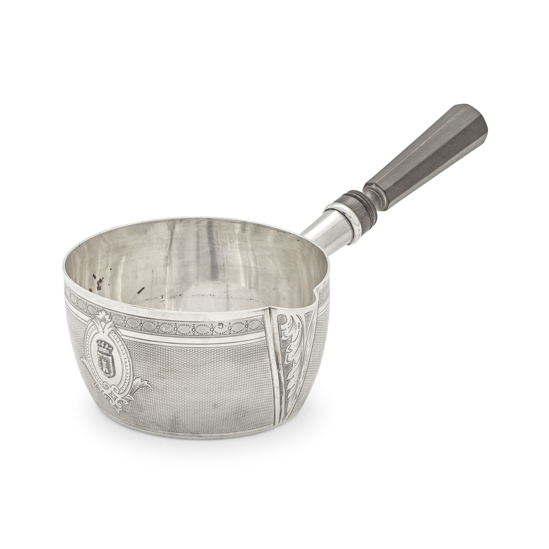 A French silver pan with first standard Minerva head mark, lozenge maker's mark, late 19th century