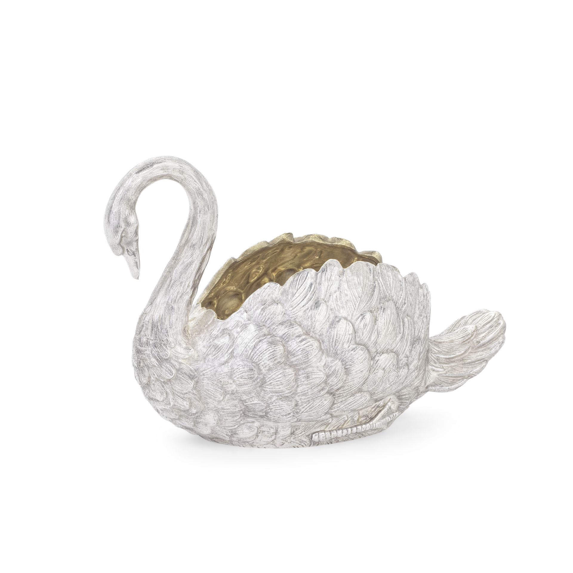 A silver swan jardini&#232;re maker JM & S, London 2022, also with HM Queen's Platinum Jubilee ...