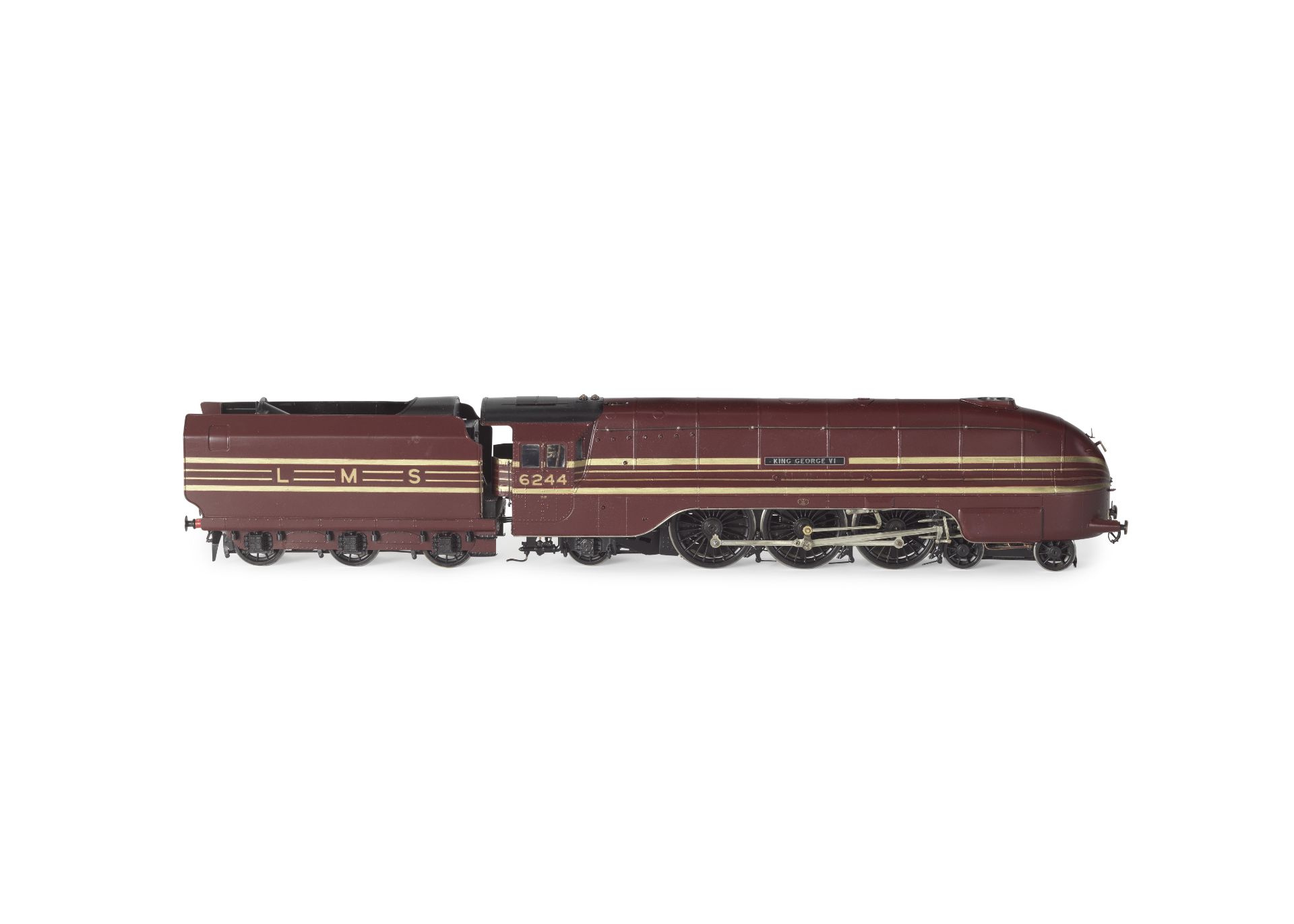 An 0-gauge model of the 4-6-2 locomotive King George VI, English, modern,