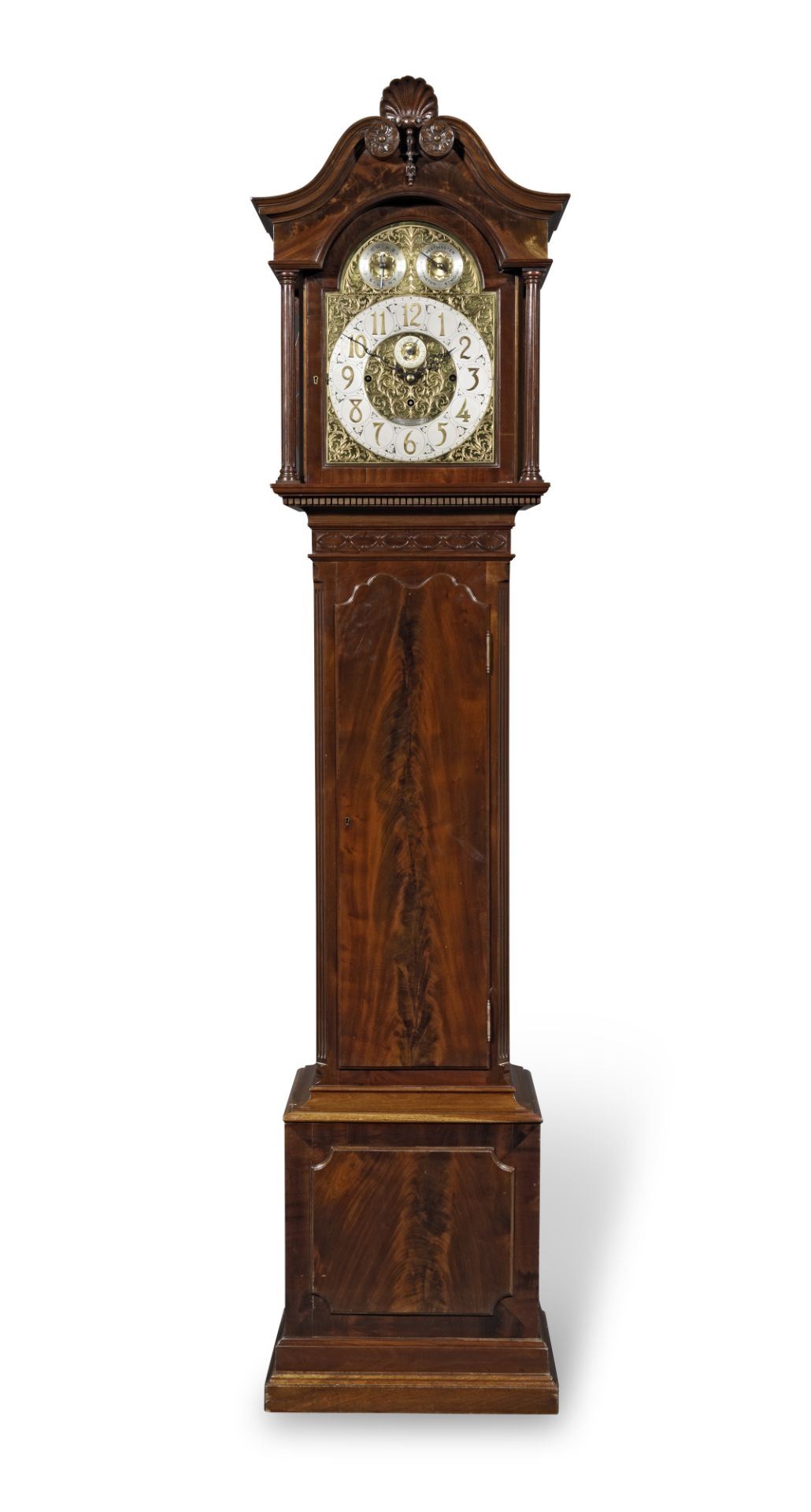 A good Edward mahogany chiming longcase clock in the George III style, the dial signed Stephenso...