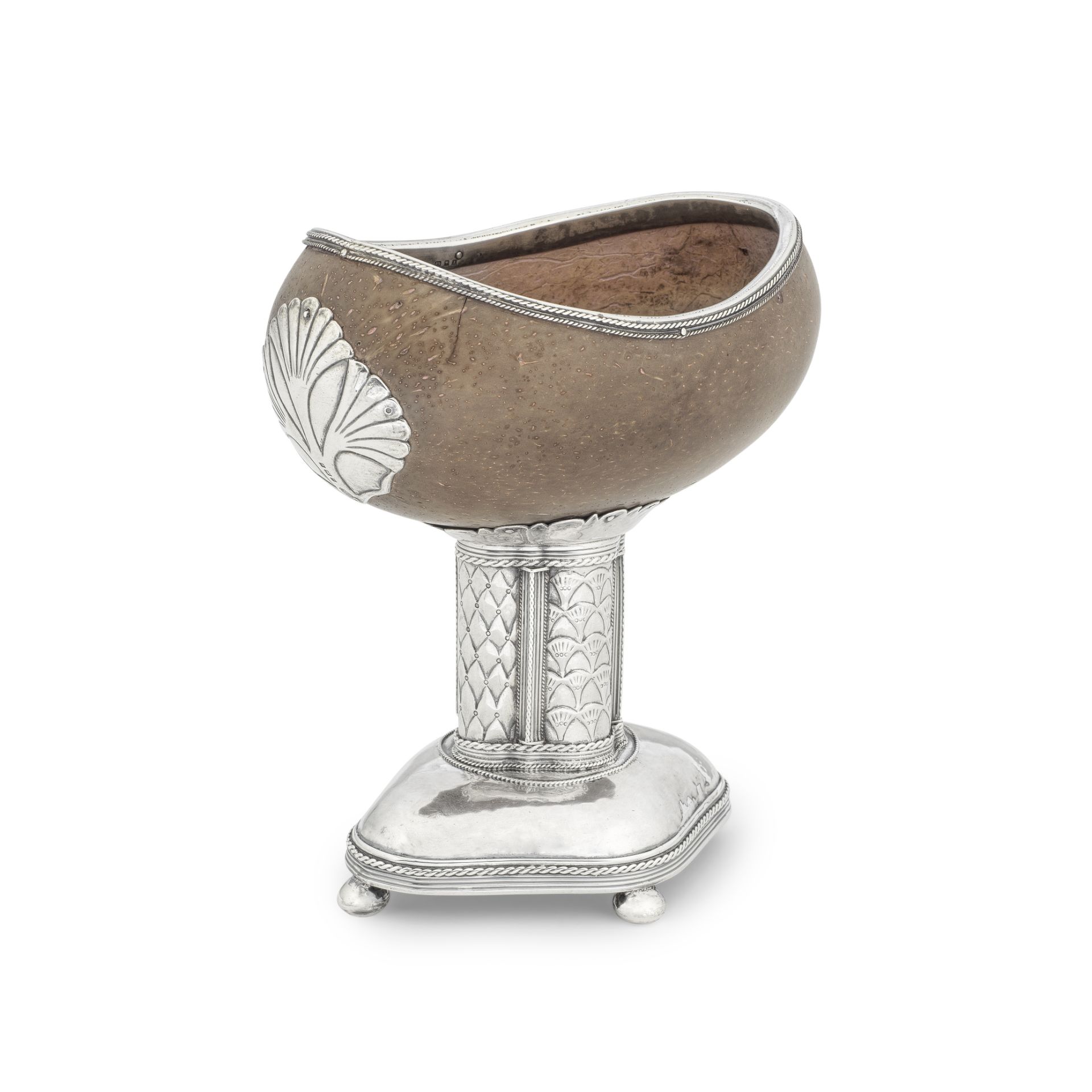 An Arts and Crafts silver-mounted coconut cup John Paul Cooper, London 1926