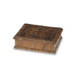A late 17th/early 18th century walnut and oyster veneered lace box