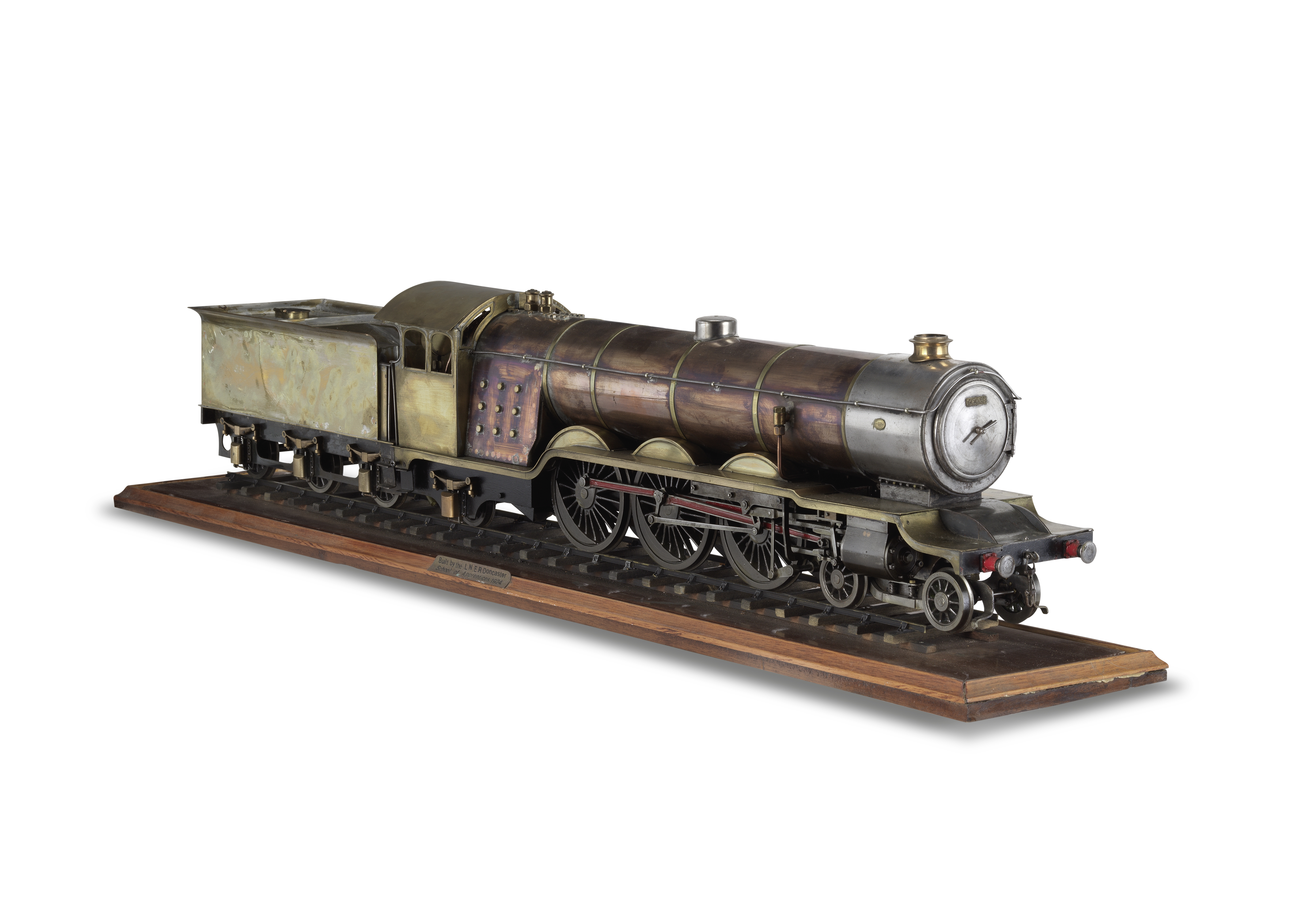 A Copper And Brass 2 1/2-inch Gauge Live Steam Model of a 4-6-2 Locomotive No. 60085, English, d...