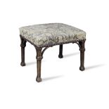 A George III and later mahogany stool late 18th century and later