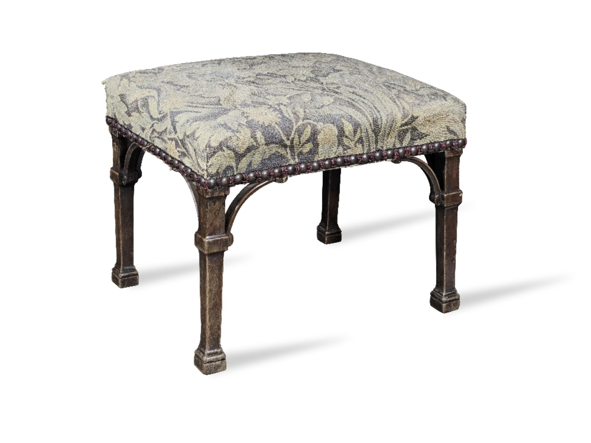 A George III and later mahogany stool late 18th century and later