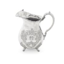 An American silver water pitcher with ice rim Poole Silver Company, Taunton, Massachusetts circa...