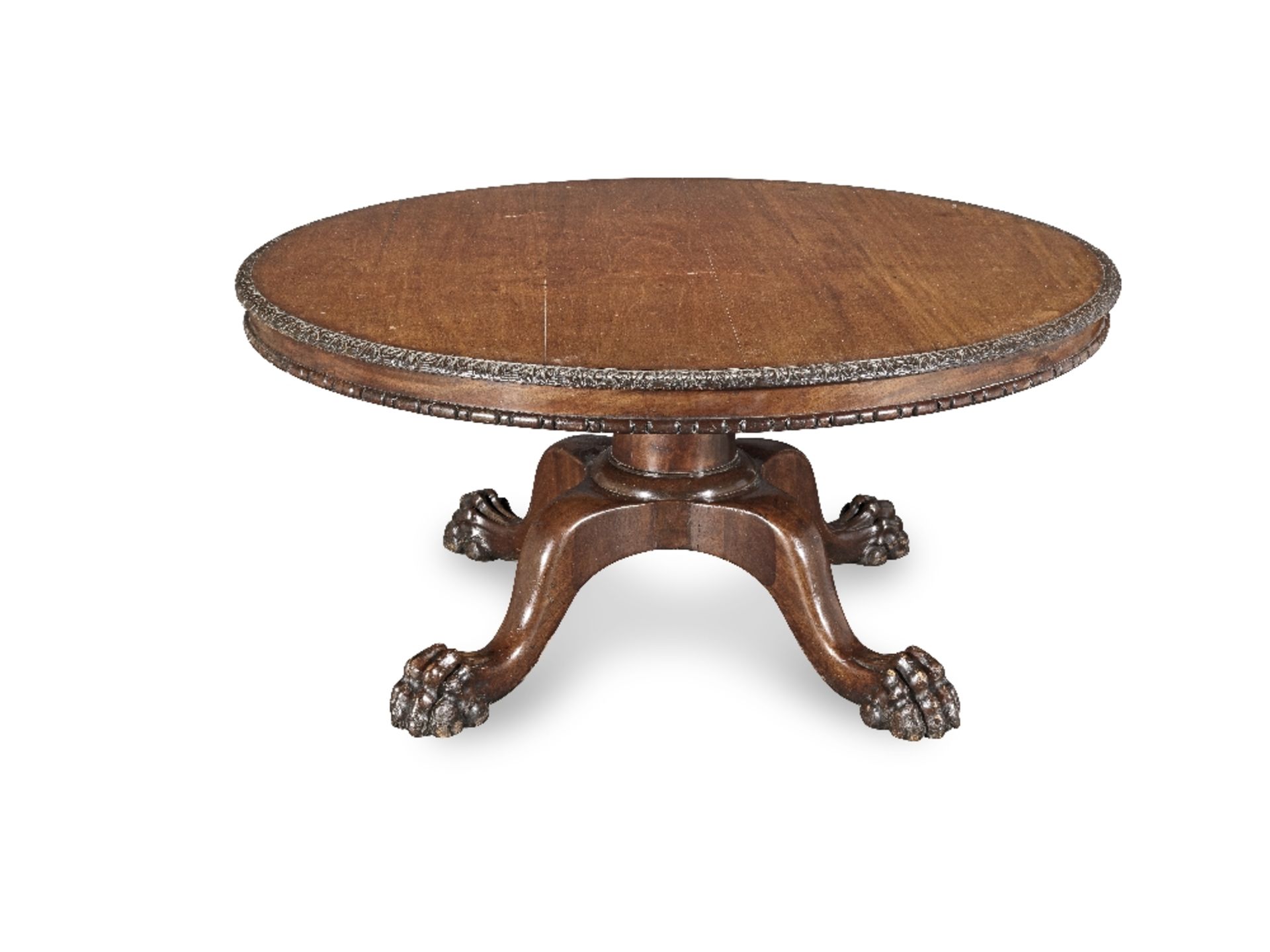A large William IV or early Victorian mahogany centre table 1835-1845, possibly Irish