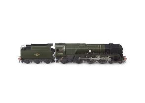 An 0-gauge model of the Merchant Navy Class 4-6-2 locomotive 'Blue Star', British, modern,