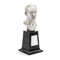 ASPREY: a silver bust of football legend Sir Stanley Matthews (1915&#8211;2000) London 2001