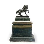After Antoine-Louis Barye, French (1795-1875): A green patinated bronze model of 'Cheval Turc No...