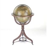 An 18-inch W & T M Bardin terrestrial globe on stand English, early 19th century,