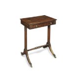 A late George III or Regency mahogany work/side table 1800-1805