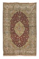 An impressive silk and metal thread Hereke carpet West Anatolia, 302cm x 198cm