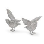 A pair of silver quails maker SJS, London 1990 (2)