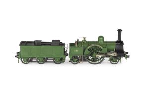 An O-Gauge Model Of The LNWR 2-2-2 Locomotive 'Lady of the Lake', English, Modern,