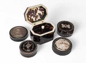 A collection of five small 18th and 19th century boxes (5)