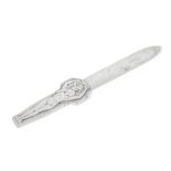 A French Art Deco silver figural letter opener designed by Lucien Bazor, Paris 1928, Paris guara...