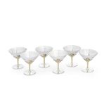 STUART DEVLIN: a set of six silver and silver-gilt wine / champagne coupes London 1972 (6)
