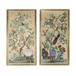 A pair of 19th century Chinese wallpaper panels (2)