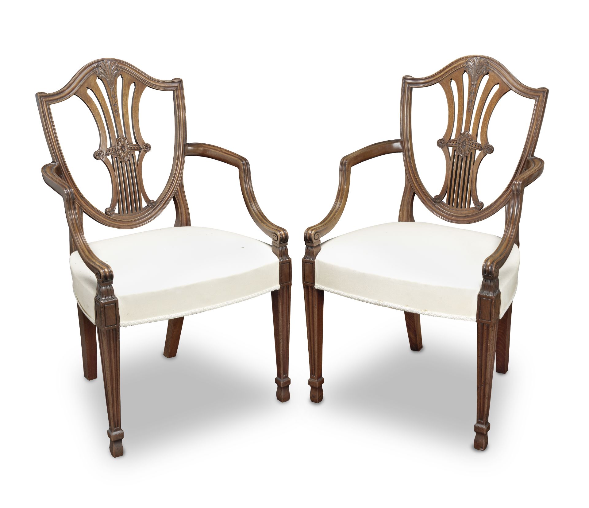 A pair of George III mahogany open armchairs Circa 1785 (2)