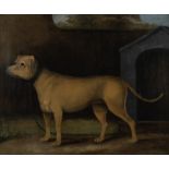 English School, 19th Century Tiger outside his kennel