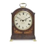 An early 19th century brass mounted mahogany and marquetry inlaid bracket clock the dial signe...