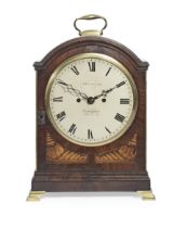 An early 19th century brass mounted mahogany and marquetry inlaid bracket clock the dial signe...