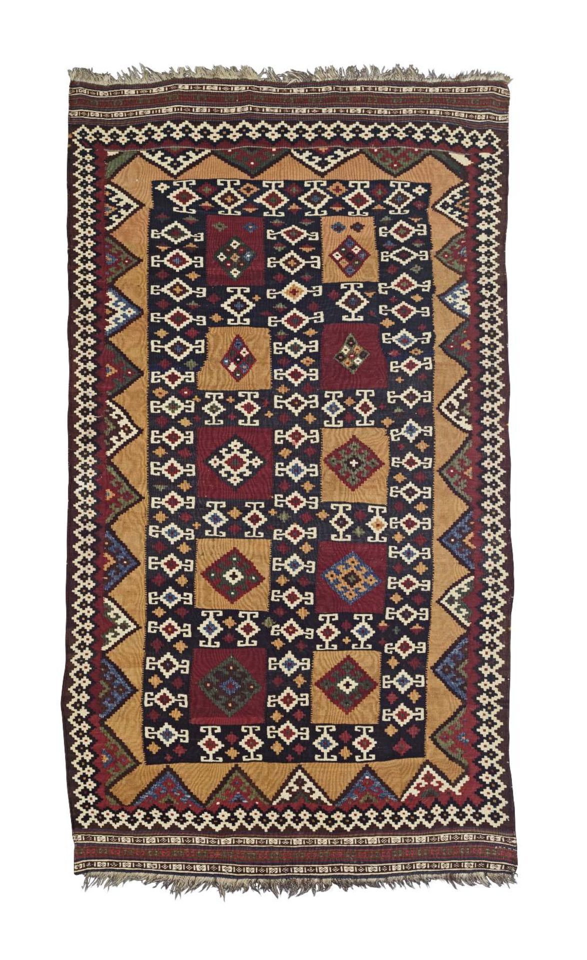 A vibrant Kilim early 20th century, West Anatolia, 250cm x 144cm